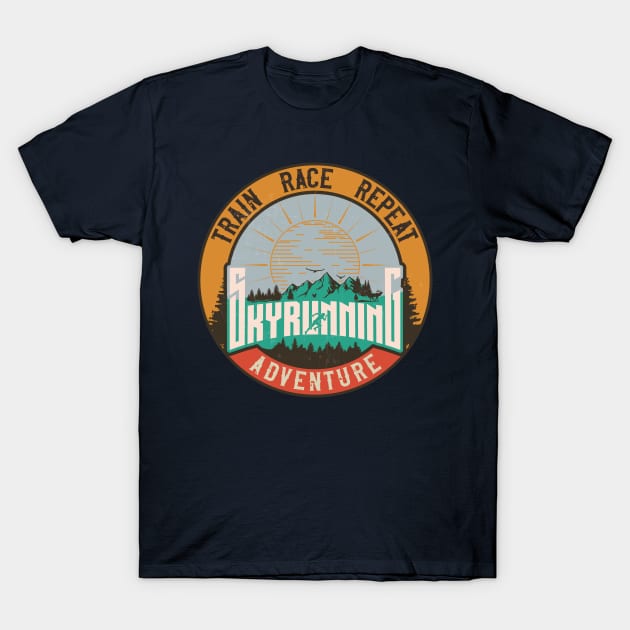 SKYRUNNING TRAIN RACE REPEAT T-Shirt by HomeCoquette